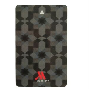 Marriott Hotel Resort Key Card Hotel Room Key Embossed Black & Red Graphics